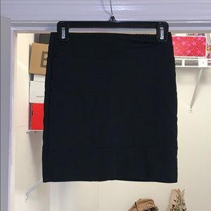 Black bandage mini skirt